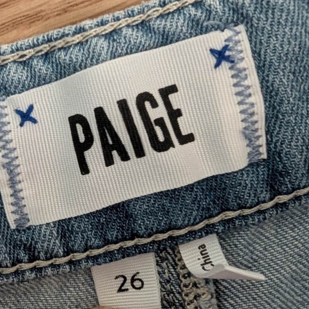 Paige Jeans Paige The High Rise Relax Crop Wide Leg Jeans Women Blue Size 26 - Picture 3 of 10